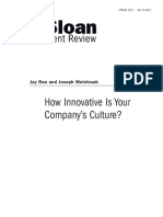How Innovative Is Your Company's Culture - MIT Sloan - Jay Rao, Joseph Weintraub