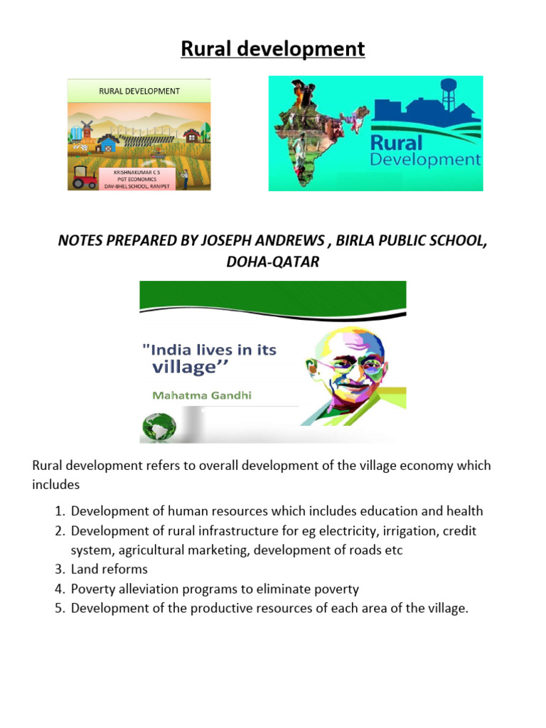 Rural Development PDF