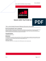 Generic eUICC Test Profile For Device Testing 01 May 2019: This Is A Non-Binding Permanent Reference Document of The GSMA
