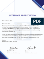 Appreciation Letter - Rafsan Khan