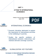 Unit 1 Introduction To International Economics August 2023