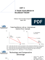 Unit 2 World Trade Equilibrium in Ricardian Model August 2023