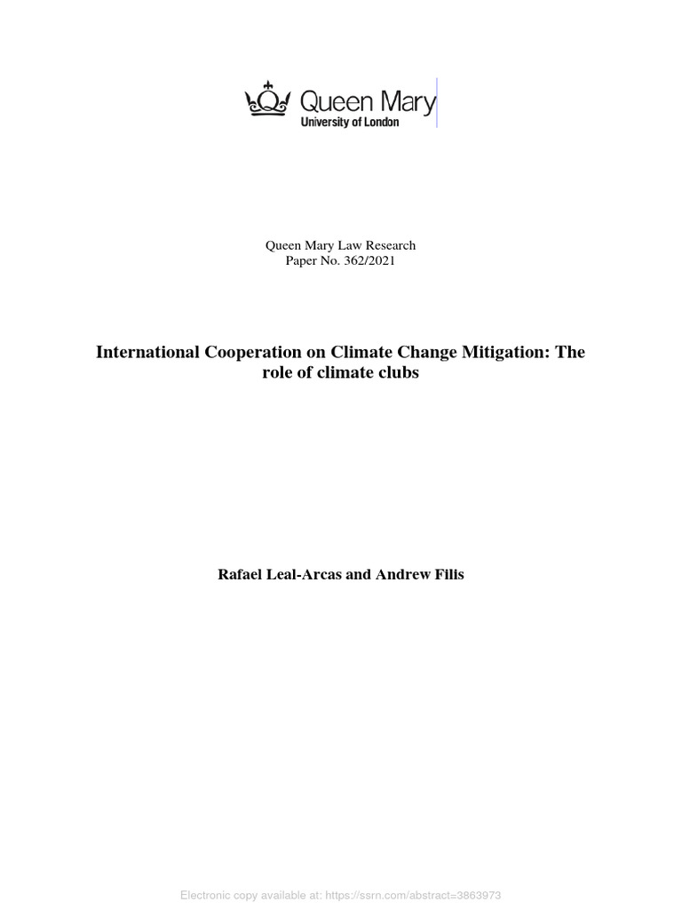 SSRN Id3863973 | PDF | Climate Change Mitigation | United Nations ...