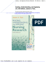 Test Bank For Reading Understanding and Applying Nursing Research 5th Edition James A Fain Download