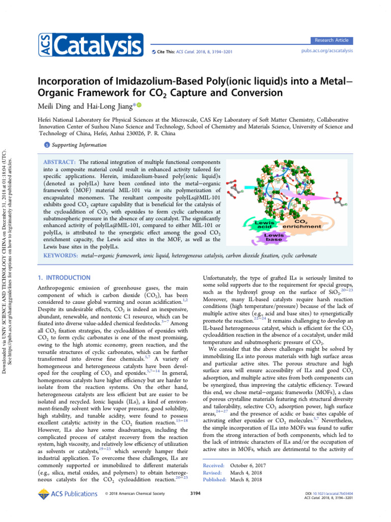 Ionic Liquid Carbon Capture