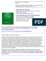 Job Satisfaction and Temperament Structure of Gifted People