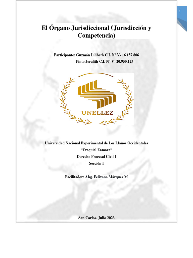 Órgano Jurisdiccional en Venezuela | PDF | Judicaturas | Jurisdicción