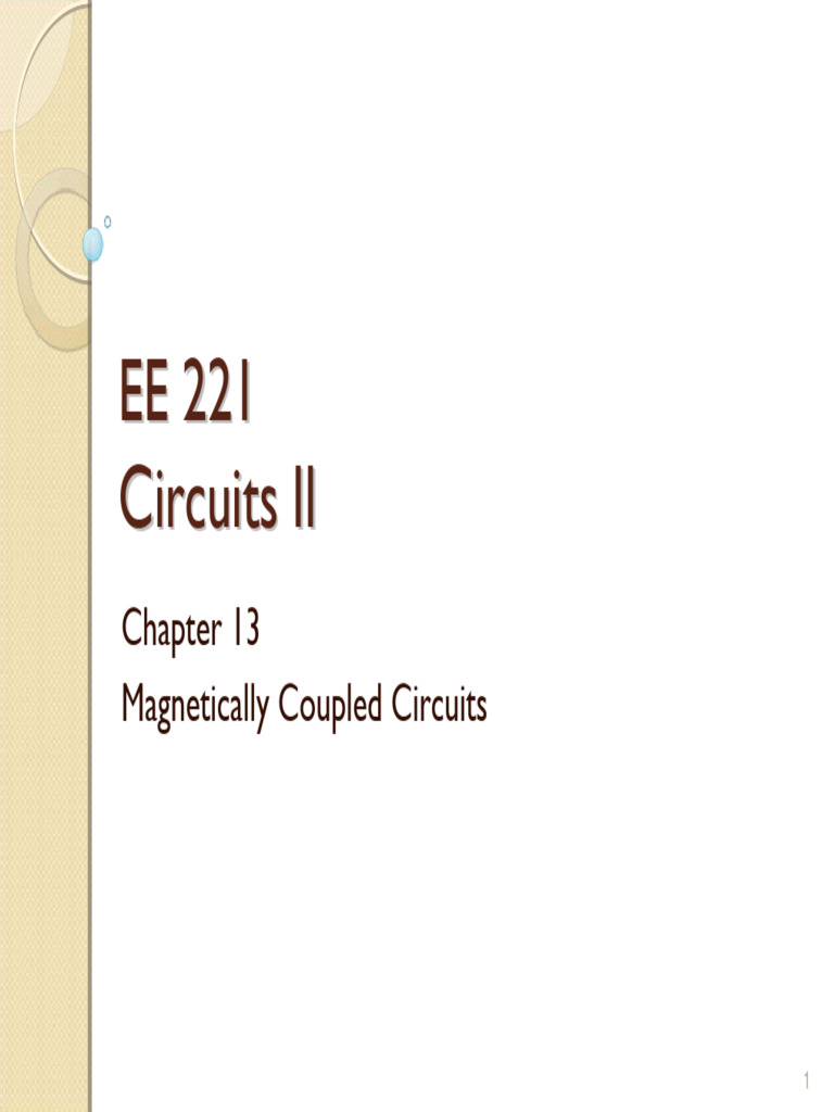 Magnetically Coupled Circuits Guide | PDF | Inductor | Inductance