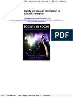 Test Bank For Society in Focus An Introduction To Sociology 7th Edition Thompson Download