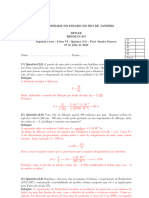 Fisica VIII - Segunda Prova - Quimica - Resolucao