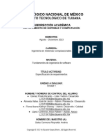 Tarea No. 18 COS.-Desarrollar El Documento de Especificación de Requerimientos