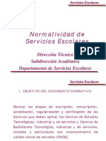 Normatividad de Servicios Escolares