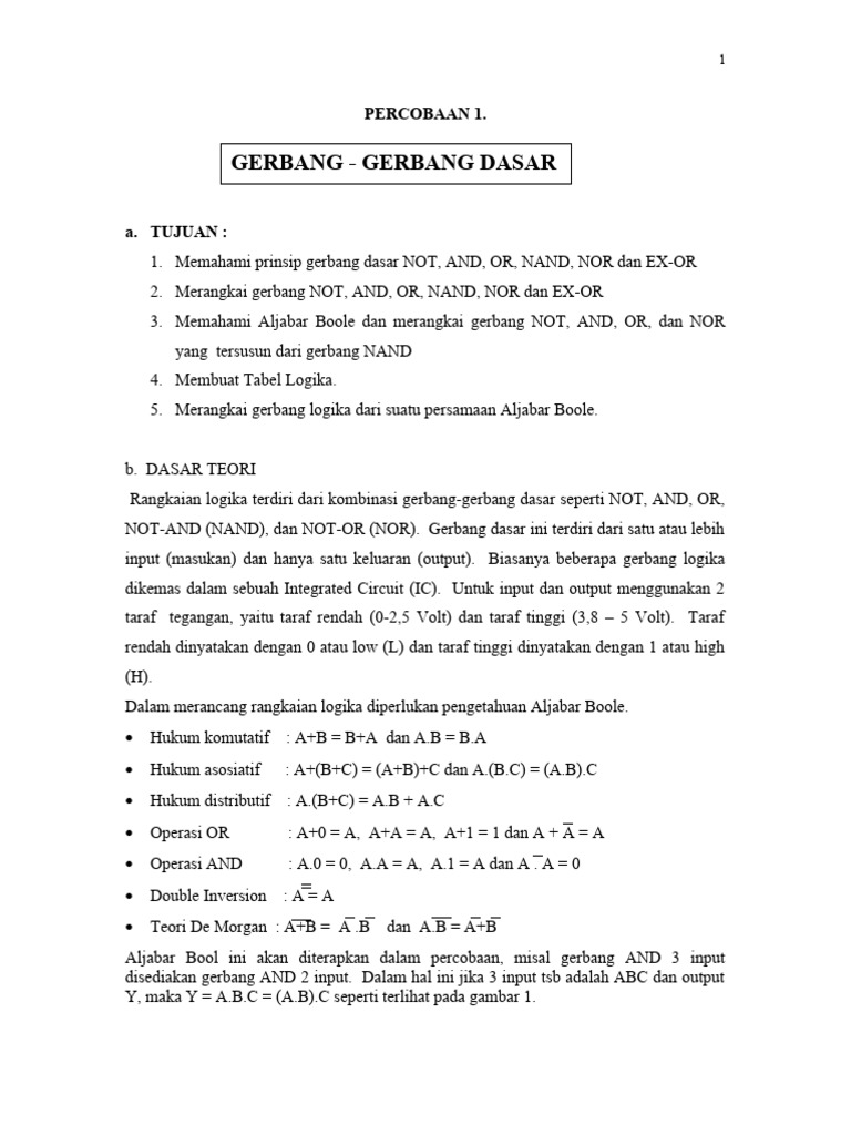 PERC1-Gerbang Dasar | PDF