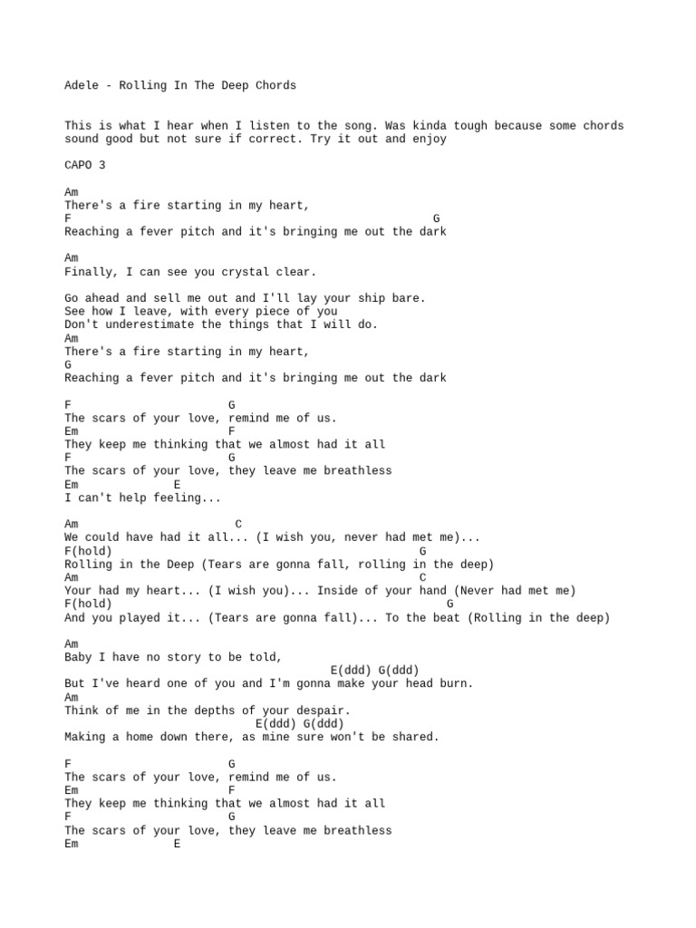 Adele - Rolling in The Deep | PDF