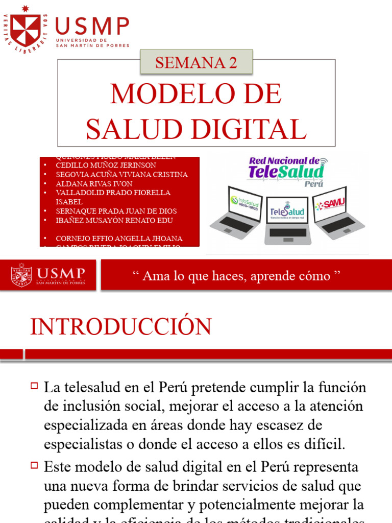 Modelo de Salud Digital en Perú | PDF