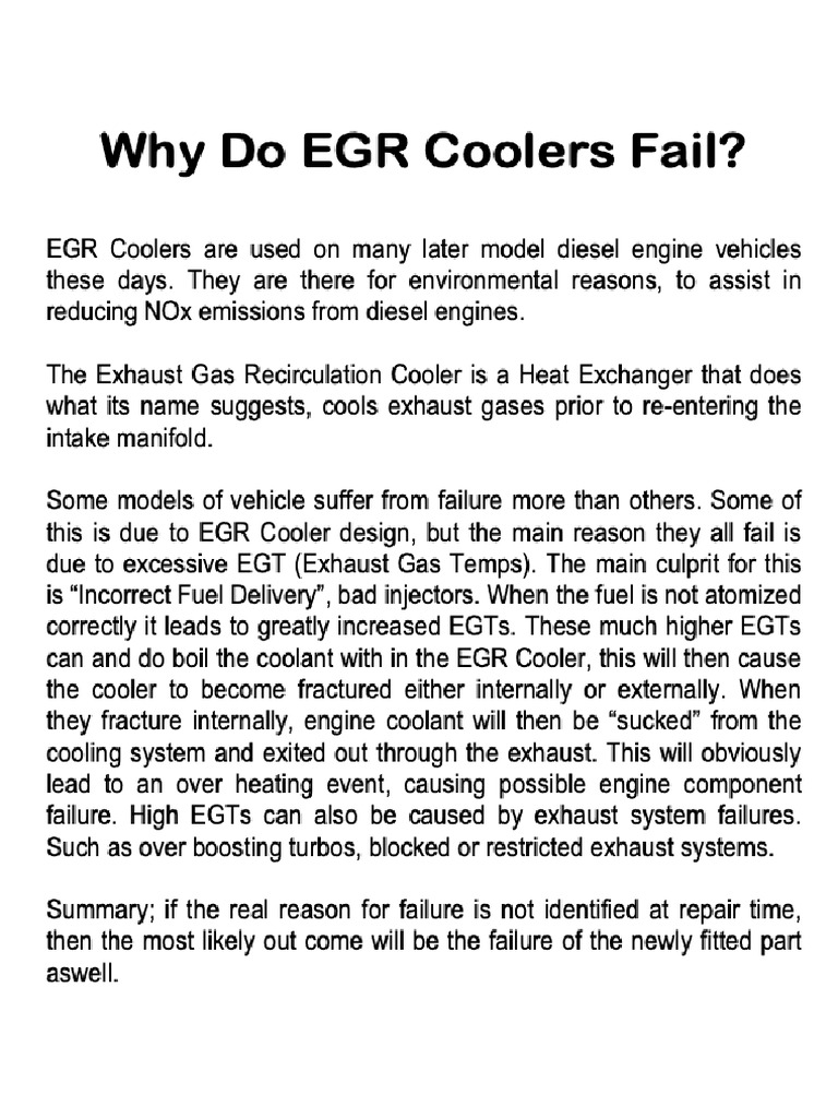 Why Do Egr Collers Fail PDF
