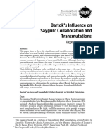 Bartoks Influence On Saygun Collaboratio