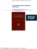 Test Bank For The Legal Environment of Business 8th Edition Frank B Cross Download