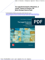 Test Bank For The Legal Environment of Business A Managerial Approach Theory To Practice 4th Edition Sean Melvin Enrique Guerra Pujol Download