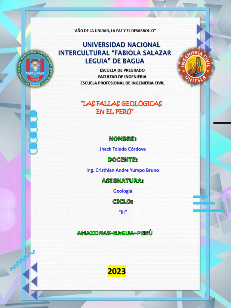 Fallas Geologicas En El Perú Pdf