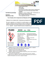 Descripción Peligros Según Sistema Globalmente Armonizado - Foro Temático AA3 Comprensión de Etiquetas de Productos Químicos..