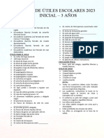 Lista de Útiles 3 Años - W.T.