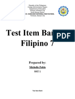Test Item Bank Filipino 7
