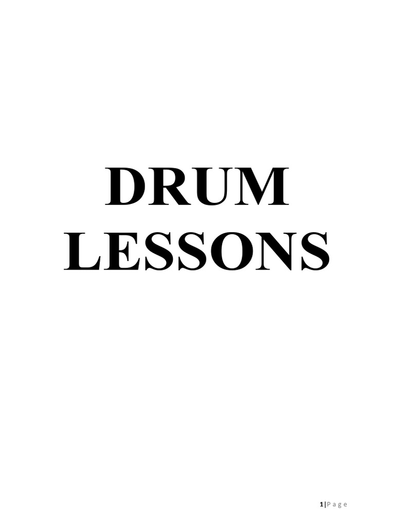 Drum Workbook PDF Rhythm Song Structure