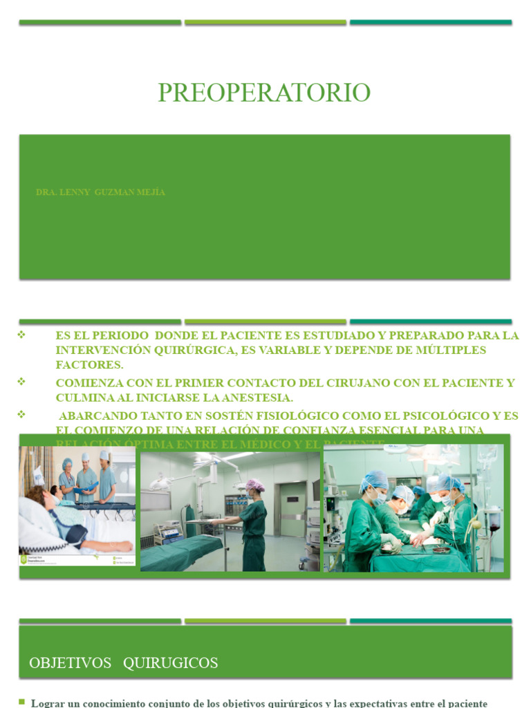 Cuidados y Valoración Preoperatoria | PDF