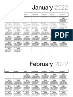 Numbers Work Calendar 2022 2