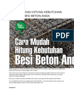 Cara Mudah Hitung Kebutuhan Besi Beton Anda