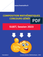 Concours General Mathematiques Sujet Serie S 2023