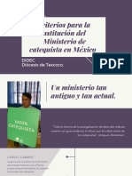 Criterios para La Institución Del Catequista en México 2