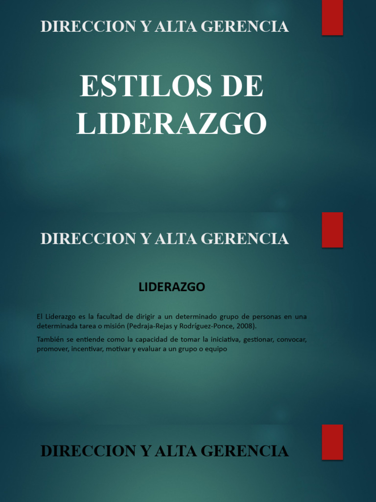 Estilos de Liderazgo en Alta Gerencia | PDF | Liderazgo | Paradigma
