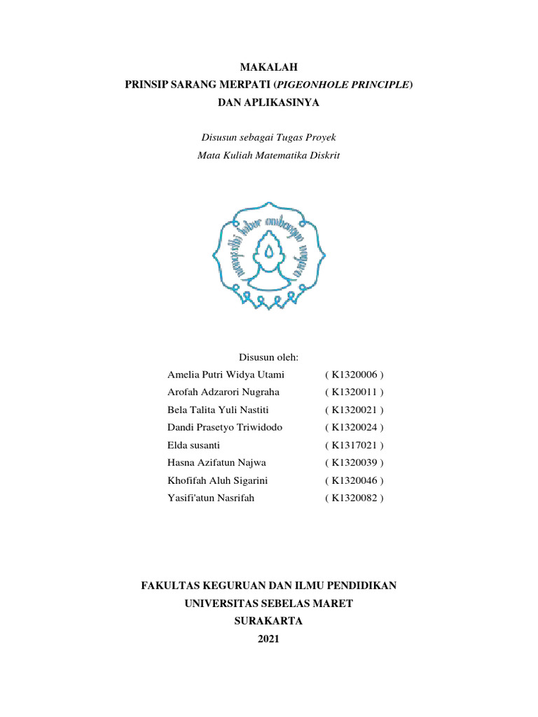 Aplikasi Prinsip Sarang Merpati dalam Matematika | PDF | Filsafat ...