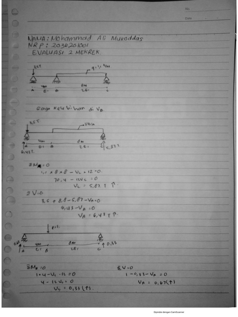 Contoh soal mekanika teknik kelas 10 semester 2