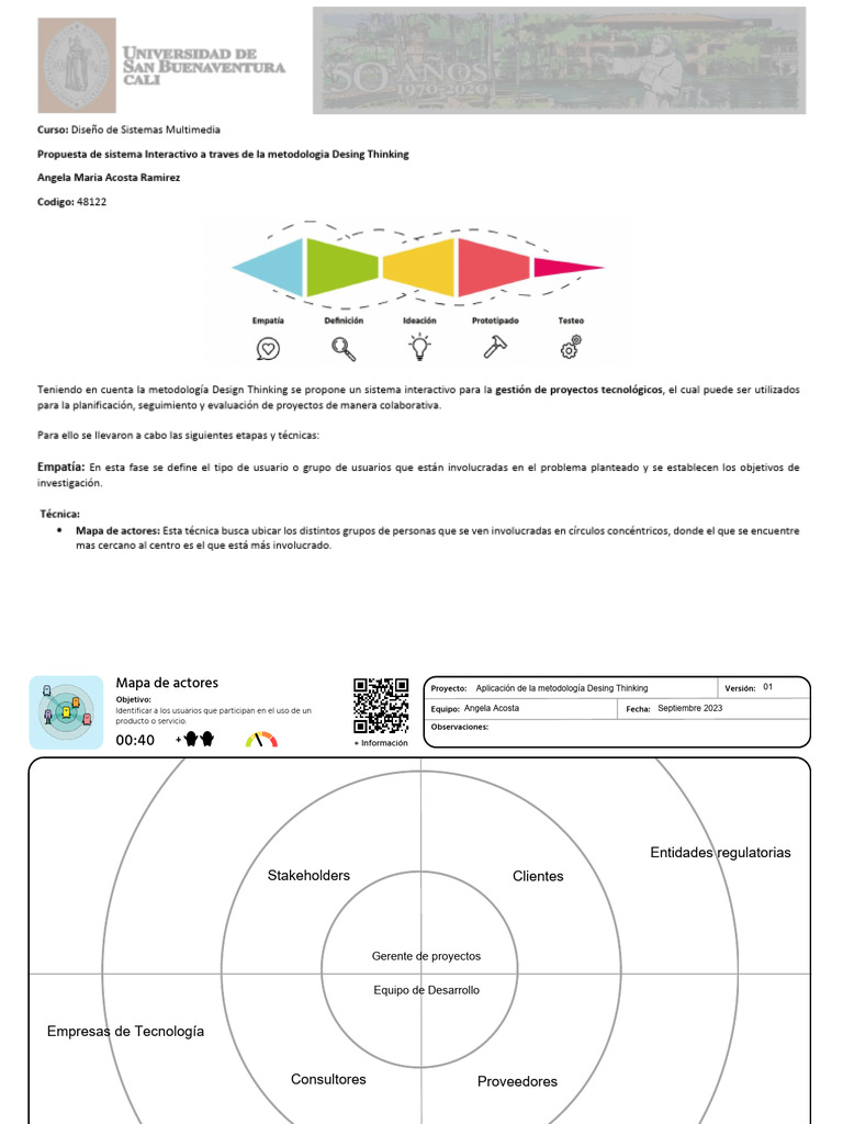 Sistema Interactivo con Design Thinking | PDF | Gestión de proyectos ...