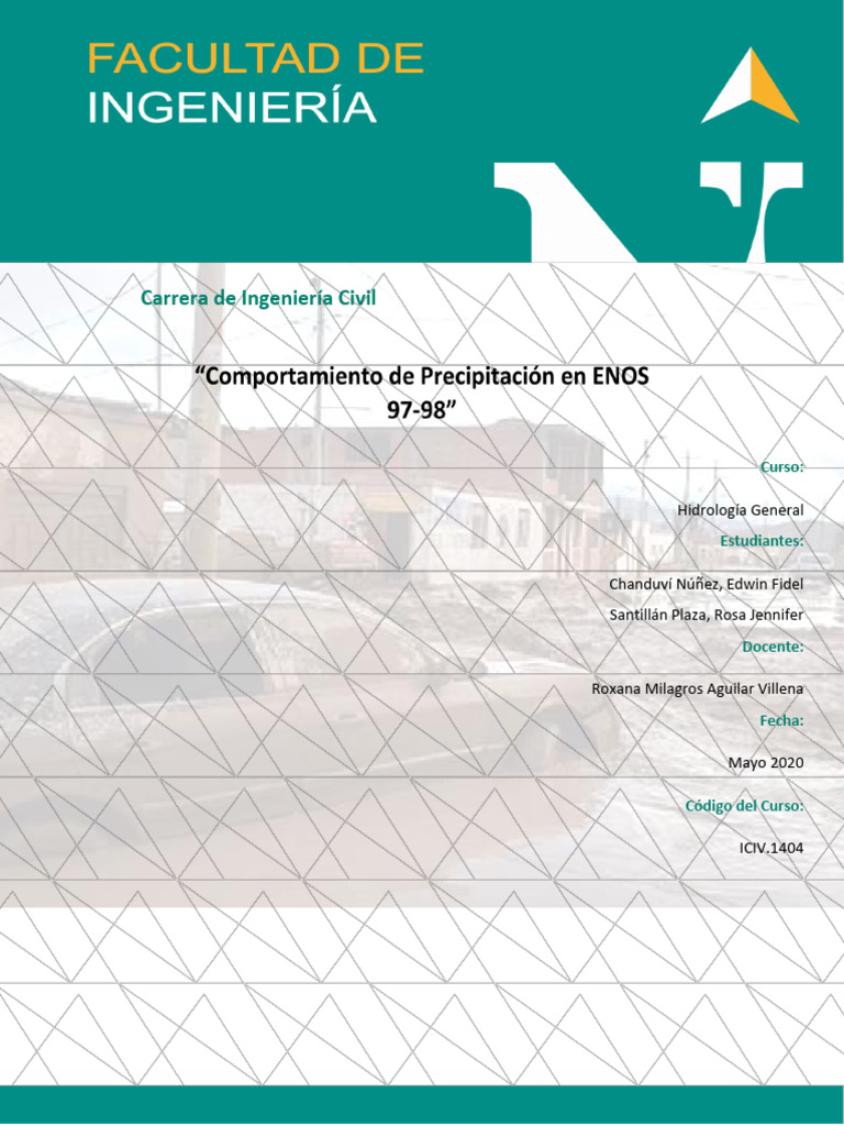 Comportamiento de Precipitación ENOS 97-98 | PDF | El niño | Perú