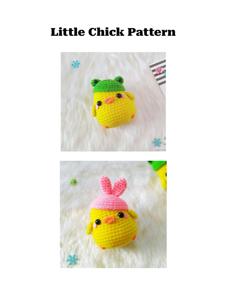 Free Crochet Chick Pattern Tutorial | PDF | Crochet | Textiles