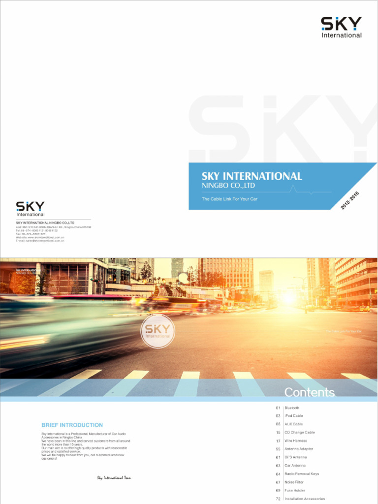 Sky International - Catalog 2015 | PDF