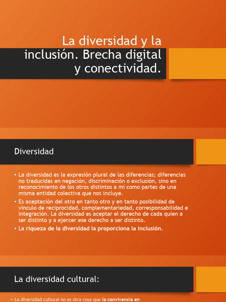 La Diversidad y La Inclusión | PDF | Internet | Inclusión (Educación)
