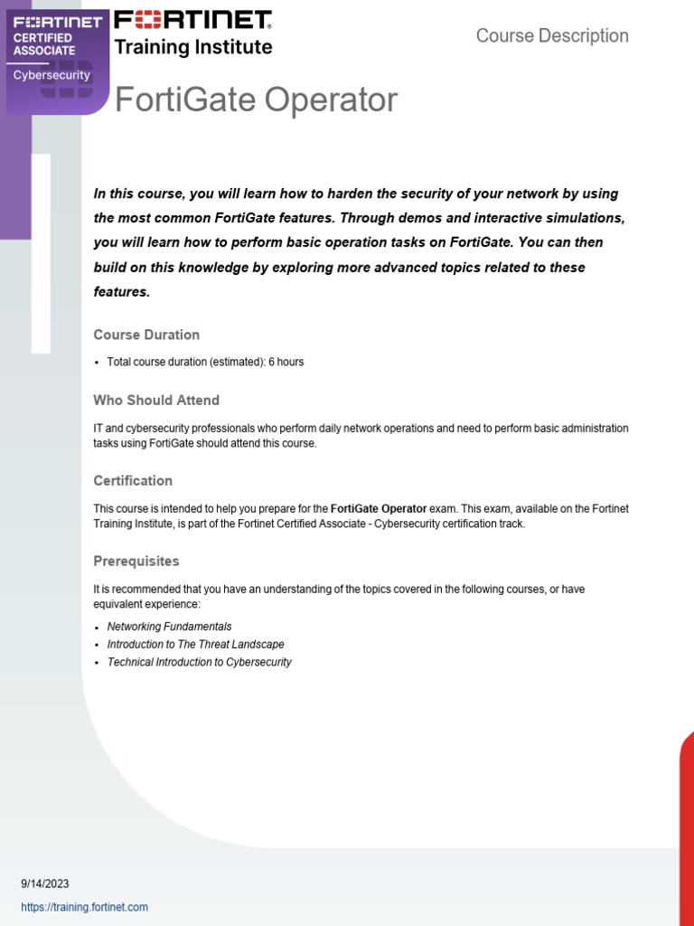 Fortigate 7 4 operator course description pdf virtual private
