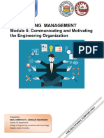 BES 6 Module 5 Communicating and Motivating The Engineering Organization