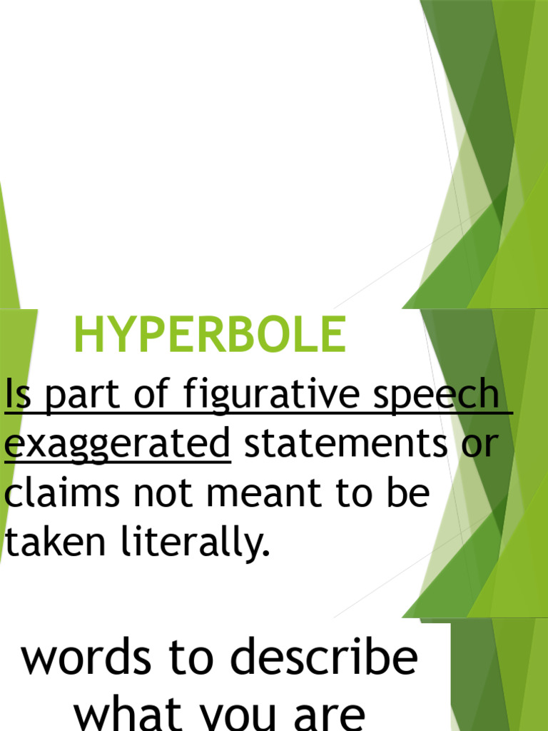 Understanding Hyperbole in Speech | PDF | Poetry