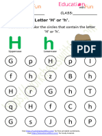 Find and Color (H or H) Worksheet 8