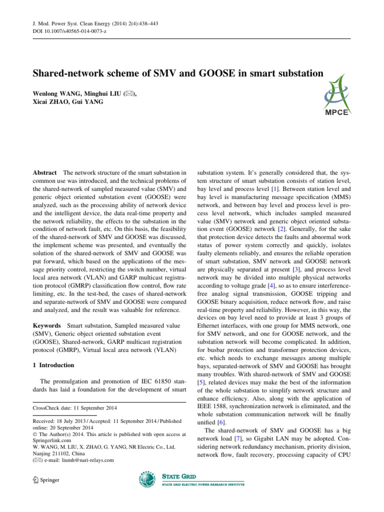 Shared-Network Scheme of SMV and GOOSE in Smart Su | PDF | Computer ...