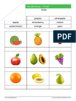 Vocabulary Fruit