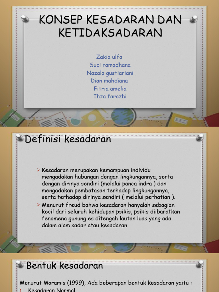Ppt Konsep Kesadaran Dan Ketidaksadaran 1 Pdf
