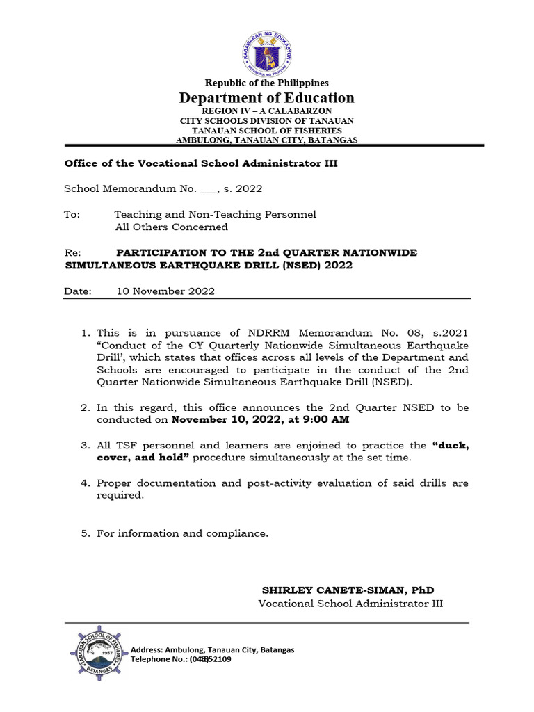 Nsed 2nd Quarter 2024 Notification Idell Jaquelyn