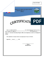DOLE Government Internship Program Form | PDF